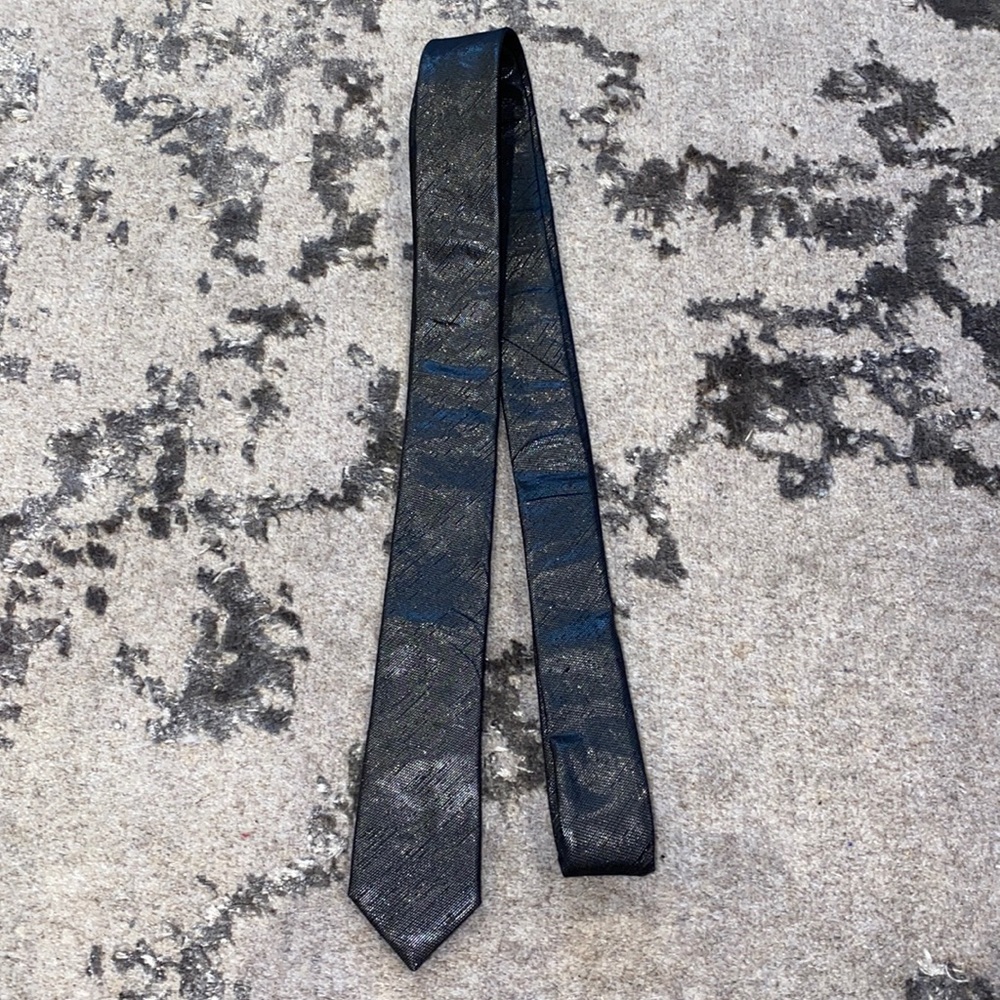 Dior metallic coated tie